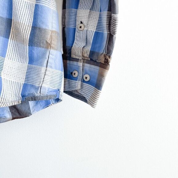 Tommy Bahama Men's Casual Button Down Shirt Plaid Island Modern Fit Blue Small - Picture 3 of 8